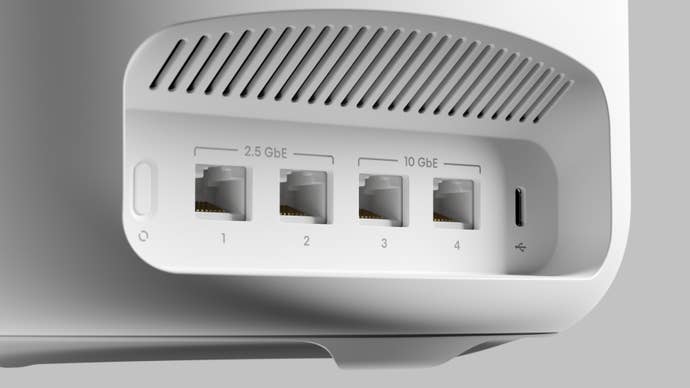 multi-gig broadband, epitomised by a photo of the back of an eero router with visible 2.5-gig and 10-gig ethernet ports