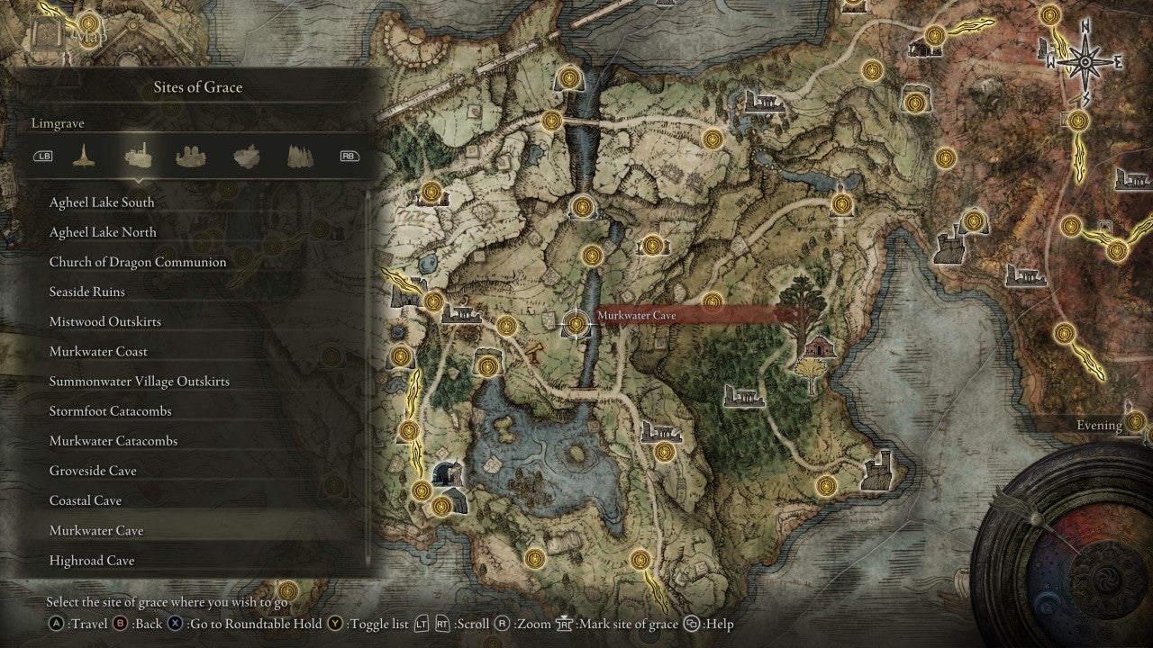 Murkwater Cave Grace in Elden Ring