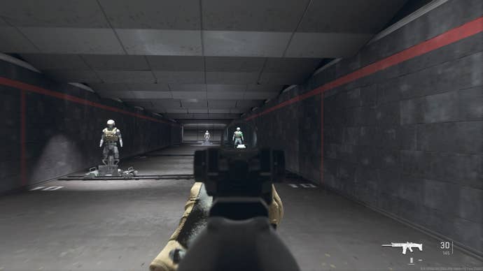 The TAQ-56 at the firing range in Modern Warfare 2