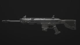 A close-up of the MCW 6.8 Marksman Rifle in Modern Warfare 3.