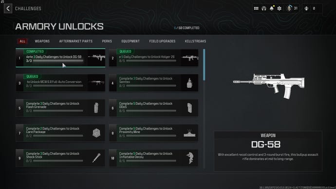 A look at Modern Warfare 3's armory challenges.