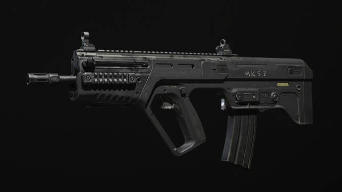 A close-up of the RAM-7 AR from Modern Warfare 3.