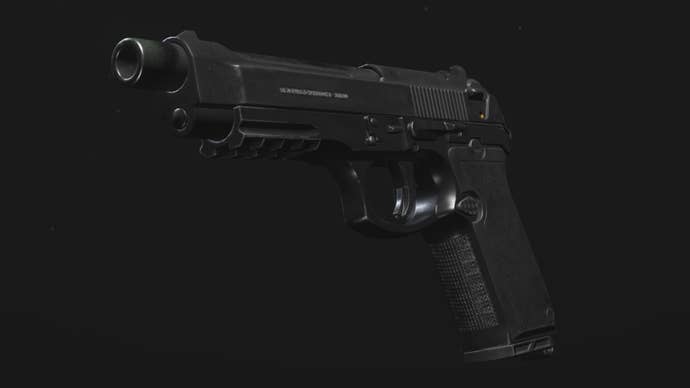 A close-up of the Renetti Pistol in Modern Warfare 3.