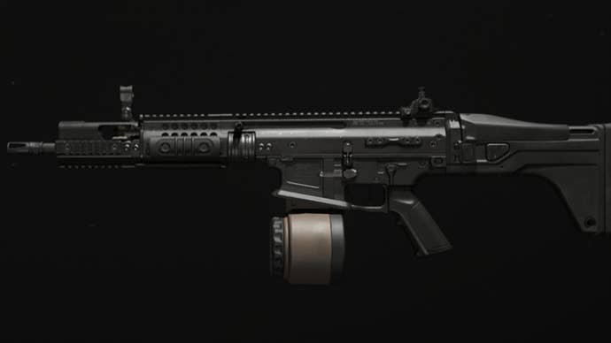 A close-up of the TAQ Eradicator, from Modern Warfare 3.