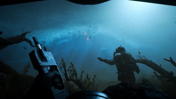 Operators engage in a scuba mission in MW3.