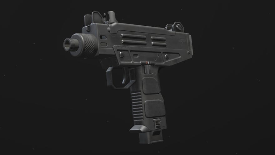 A close-up of the WSP Stinger Pistol in Modern Warfare 3.