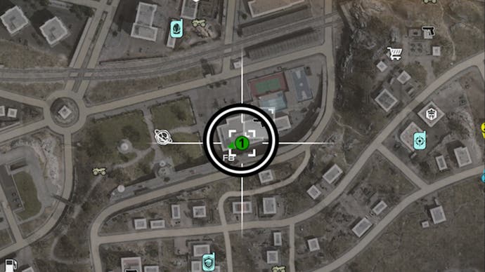 MW3 Zombies, Zaravan Suburbs portal location circled on map.