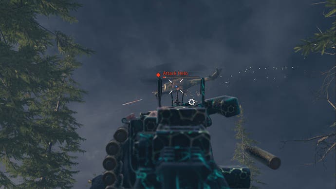 mw3 zombies machine gun taking down mercenary helicopter