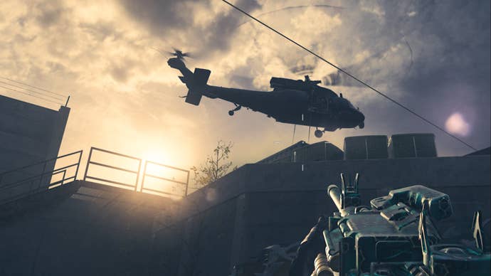 mw3 zombies merc helicopter dropping off more enemies at legacy’s fortress