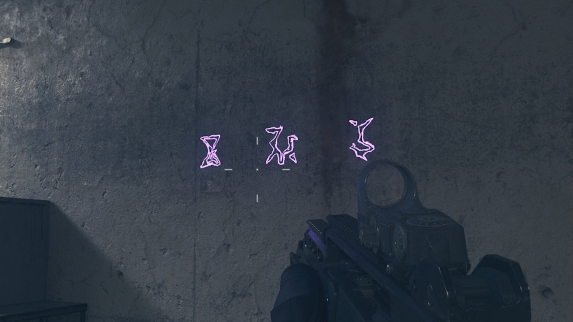 mw3 zombies talanov outpost code on wall.