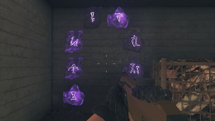 MW3 Zombies, the Talanov Outpost portal with glowing purple symbols around it