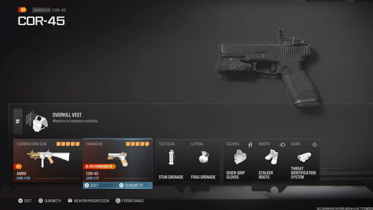 Best COR-45 loadout and class build for Warzone and MW3