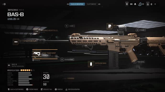 Attachments improve the strong aspects of the BAS-B in Modern Warfare 3