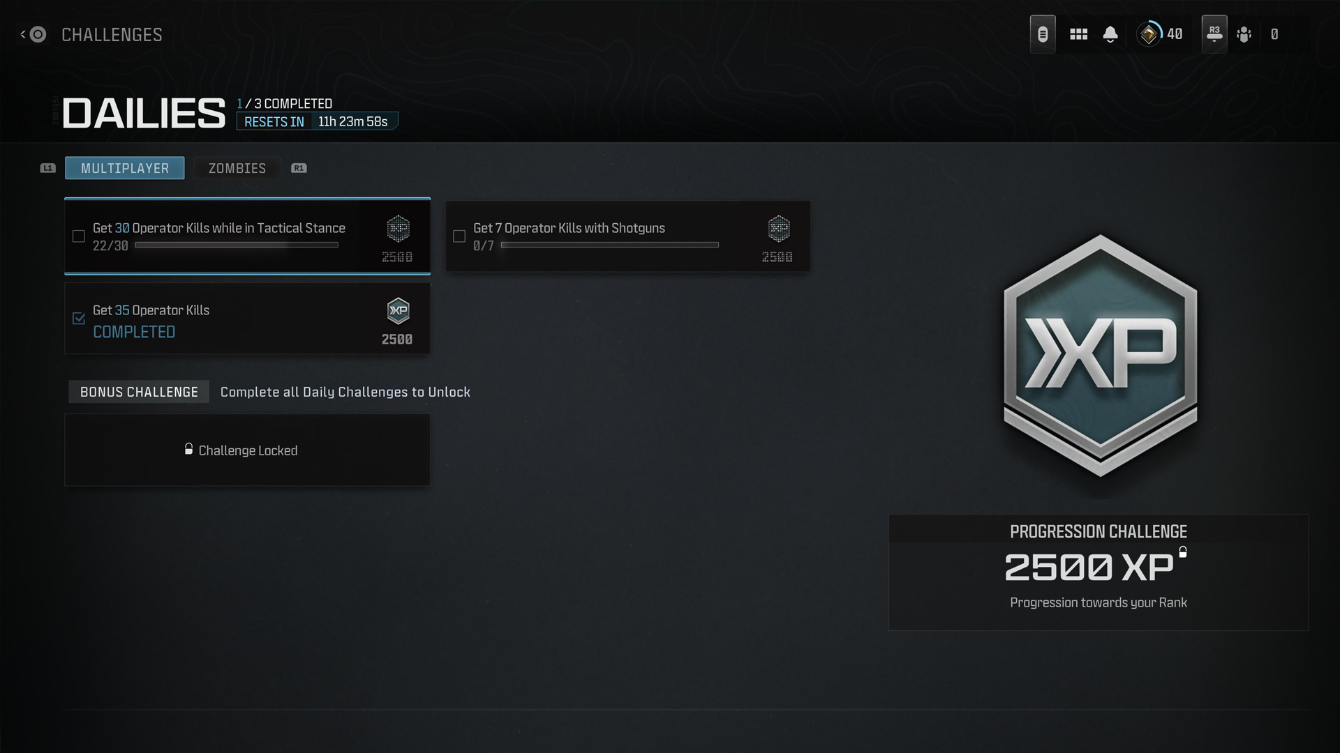 Players can complete daily and weekly challanges to level up faster.