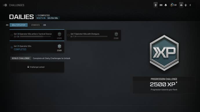 Players can complete daily and weekly challanges to level up faster.