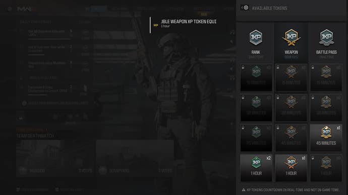 Players can use XP Tokens in MW3 to boost the experience they gain