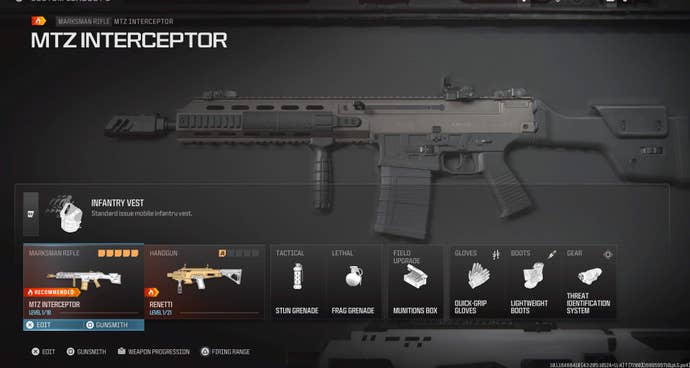 Modern Warfare 3 MTZ Interceptor gunsmith settings