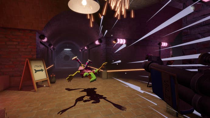 The player character wields the book-firing shotgun The Novelist in My Friendly Neighborhood