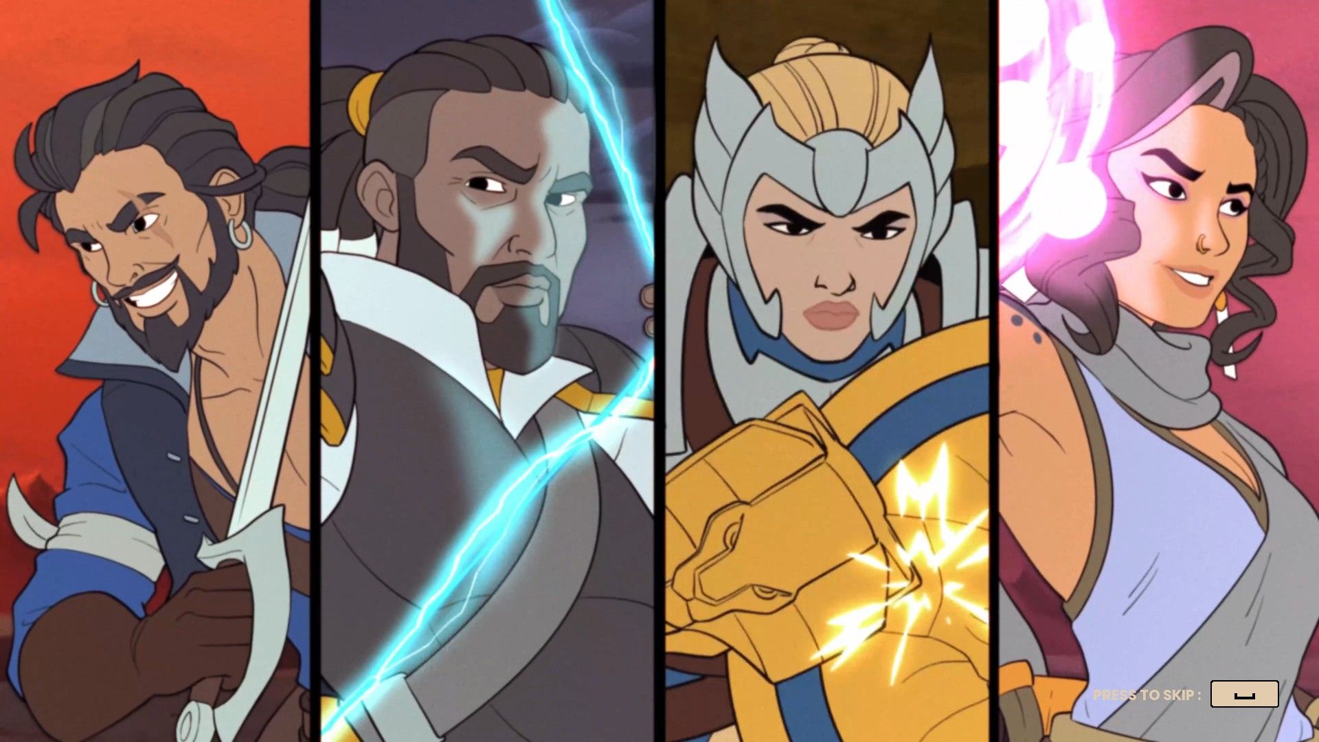 The four lead characters from Mythforce