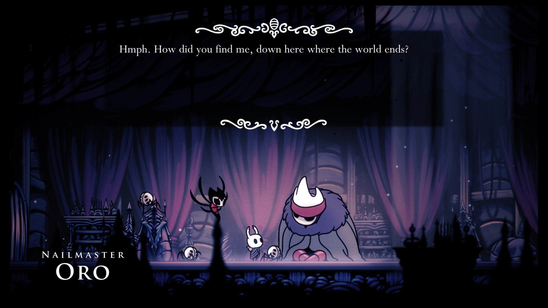 Nailmaster Oro speaks in Hollow Knight. - 5