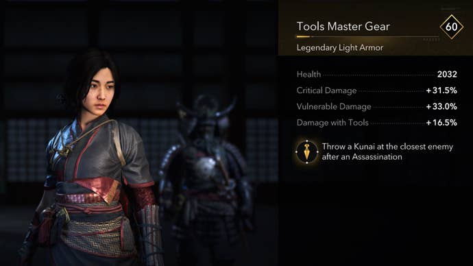 Naoe’s Tools Master Gear in Assassin’s Creed Shadows.