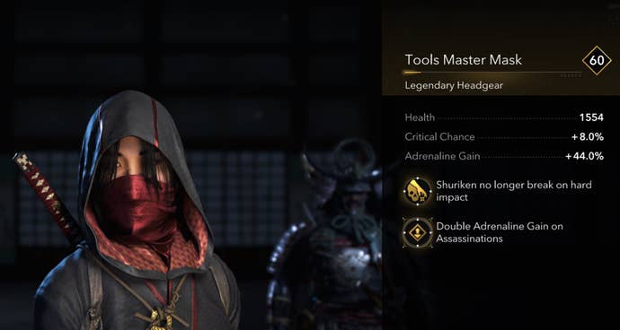 Naoe’s Tools Master Mask in Assassin’s Creed Shadows.