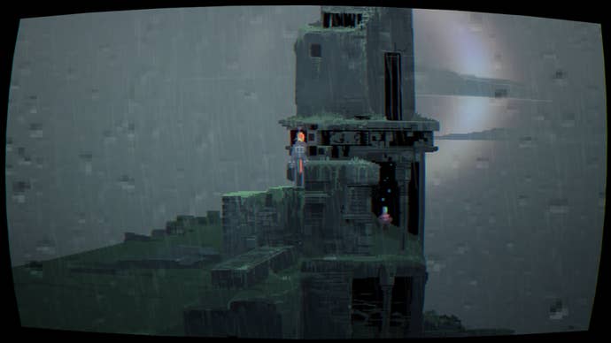 Narita Boy is seen entering a ruined building
