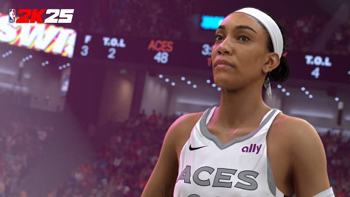A’ja Wilson in NBA 2K25