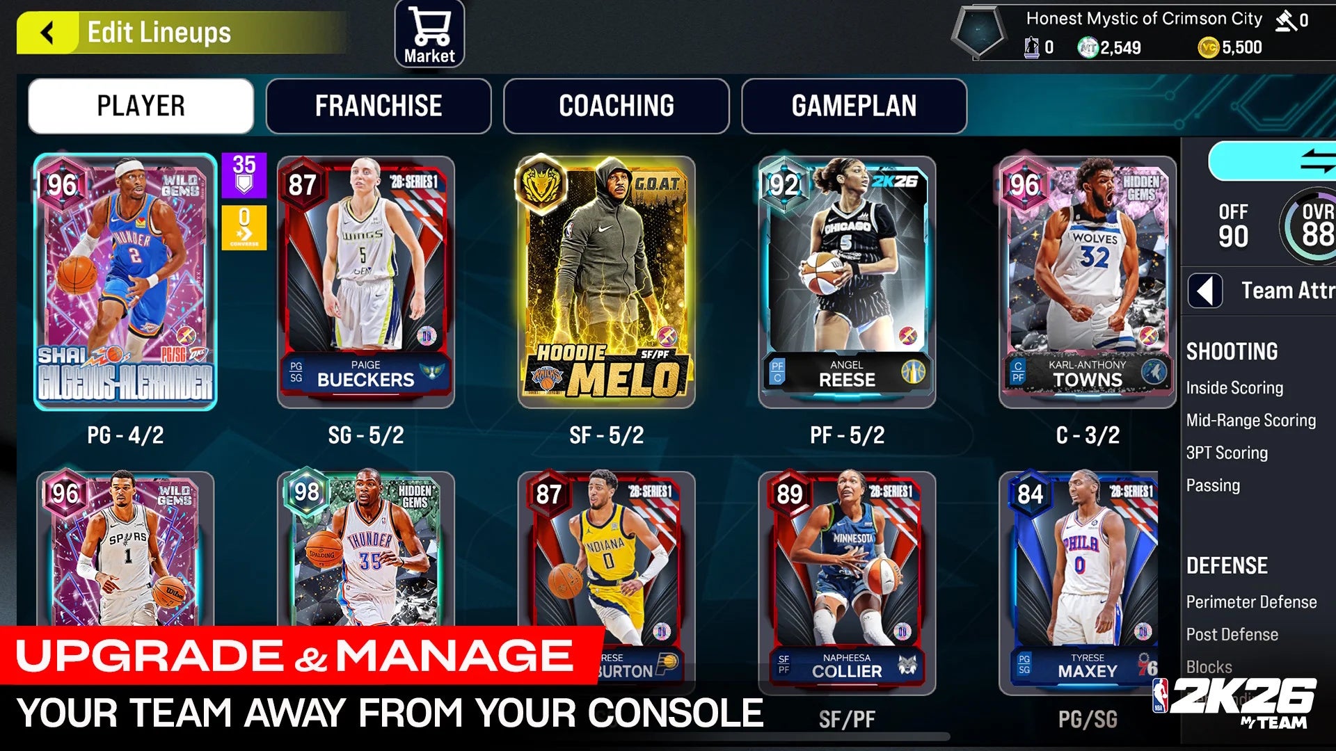 MyTeam cards in NBA 2K26 mobile - 3