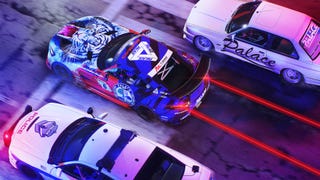 Some cars racing while police chase them in Need For Speed Unbound.