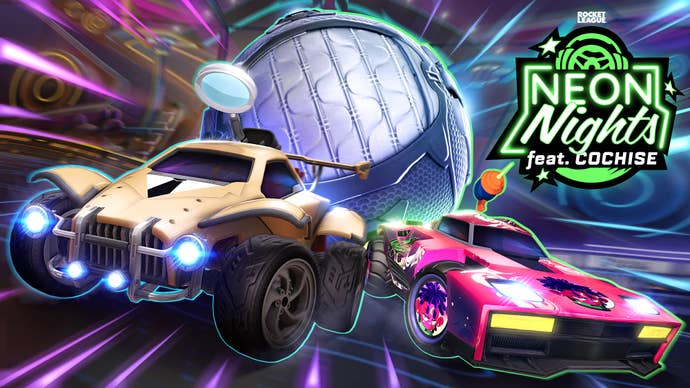 Neon Nights 2022 key art for Rocket League