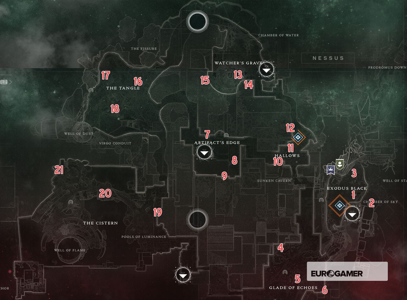 Destiny Collection Map Destiny 2 Region Chest locations list - where to find every regional ...