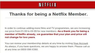 Netflix subscription rising to £6.99 in the UK