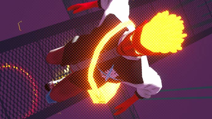 A stylised Never Yield screenshot showing protagonist Wally as viewed from above.