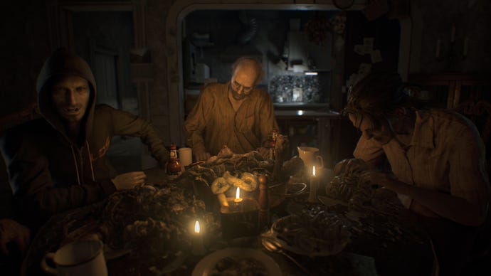 Some characters in Resident Evil 7: Biohazard.