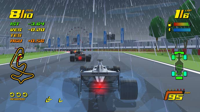 Cars racing in the wet in New Star GP.