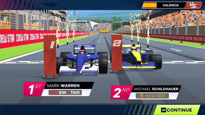 Me beating Michael Schildhauer in a rival race in New Star GP.