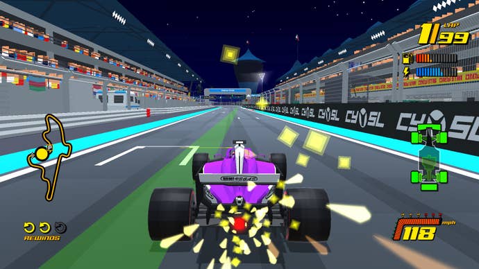 A 2020s car racing in New Star GP.