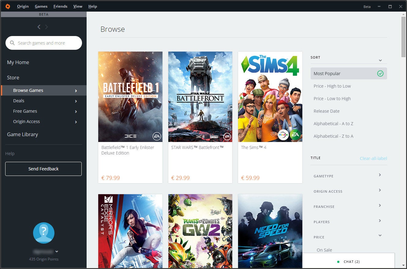 Your EA Origin client is about to look a whole lot better