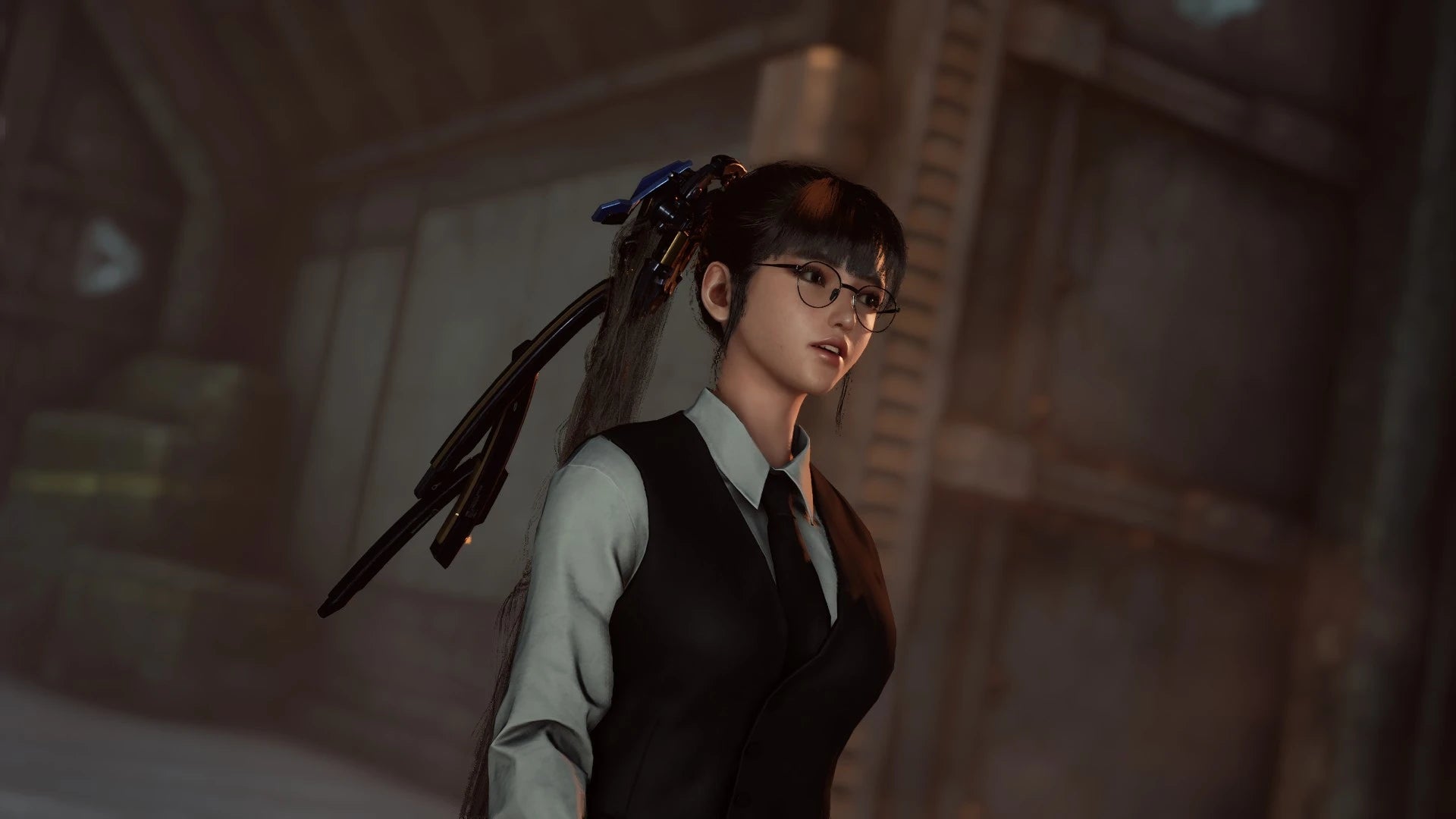 Eve in Stellar Blade wearing a mod's business suit. - 1