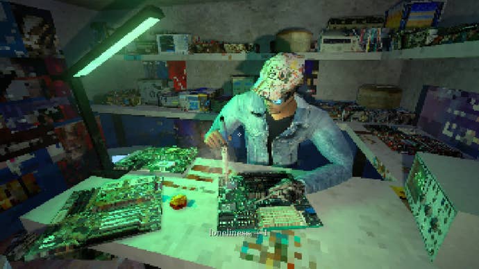 Exploring the night in a Neyasnoe screenshot.