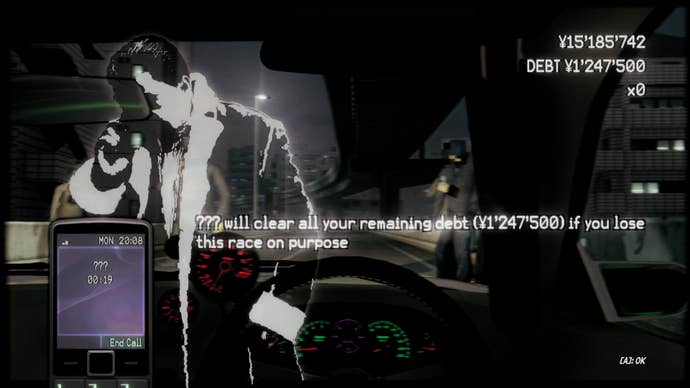 A dodgy character calls to offer to clear your debits if you lose a race in Night-Runners.