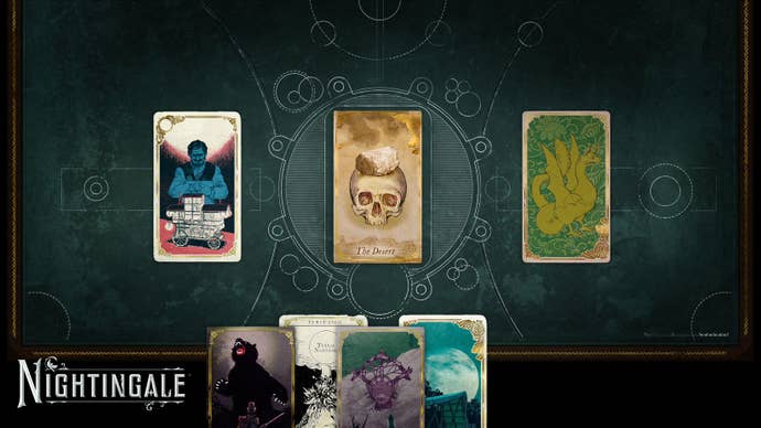 The player chooses three Realm Cards from their hand in Nightingale.