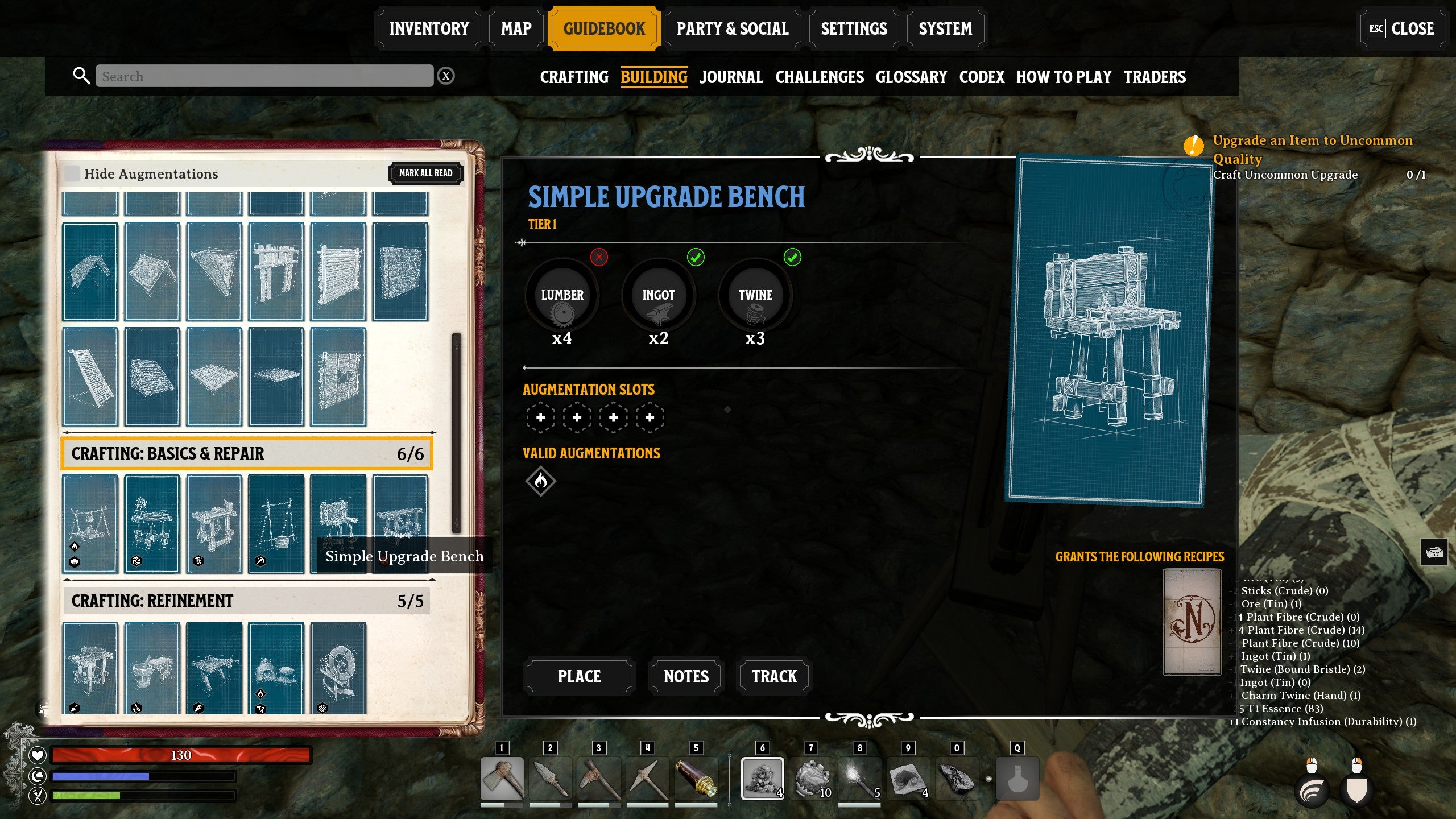An Upgrade Bench, which is used to apply Infusions in Nightingale.