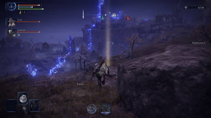 Running from the bad blue ring in Elden Ring Nightreign.