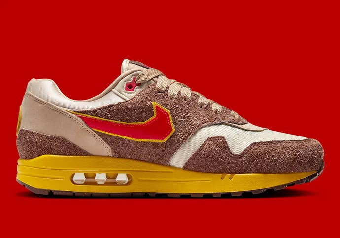 side view of Nike’s Donkey Kong-inspired trainers