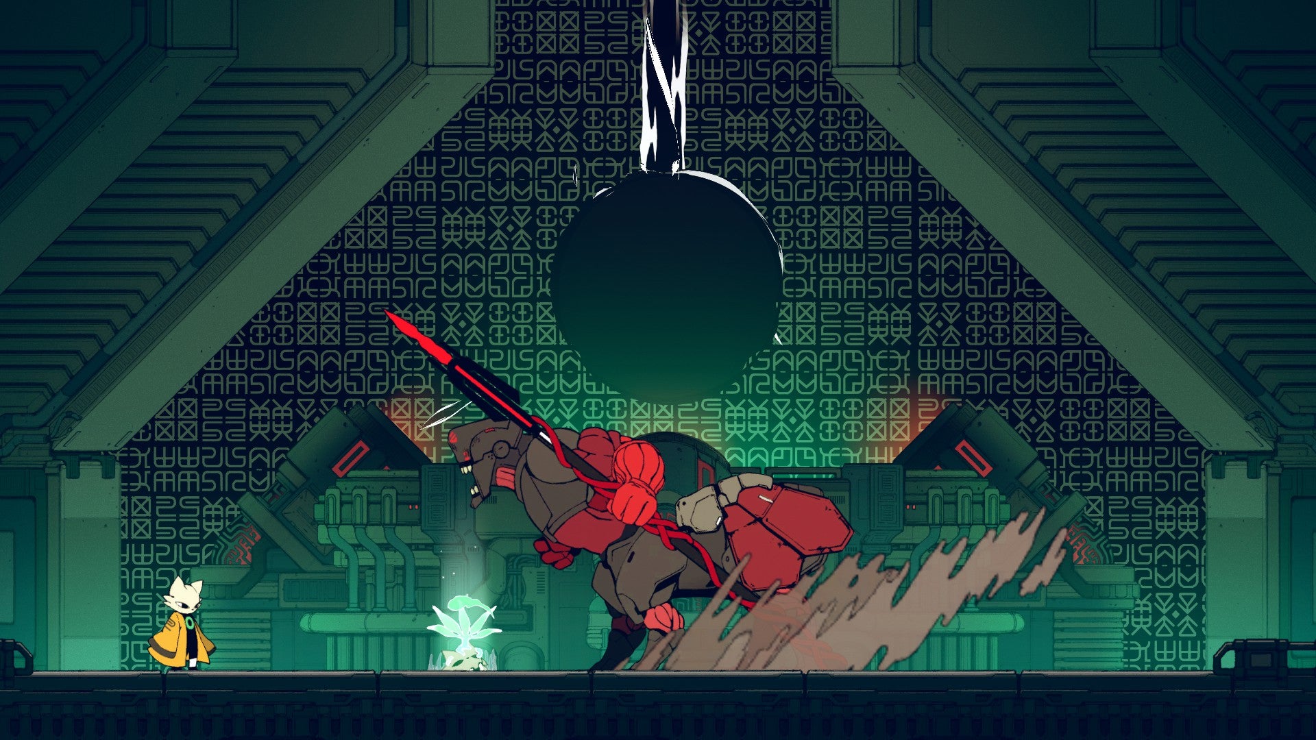 Yi gets screamed at by a robo-horse in Nine Sols - 6