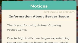 Nintendo apologises for Animal Crossing: Pocket Camp server woes