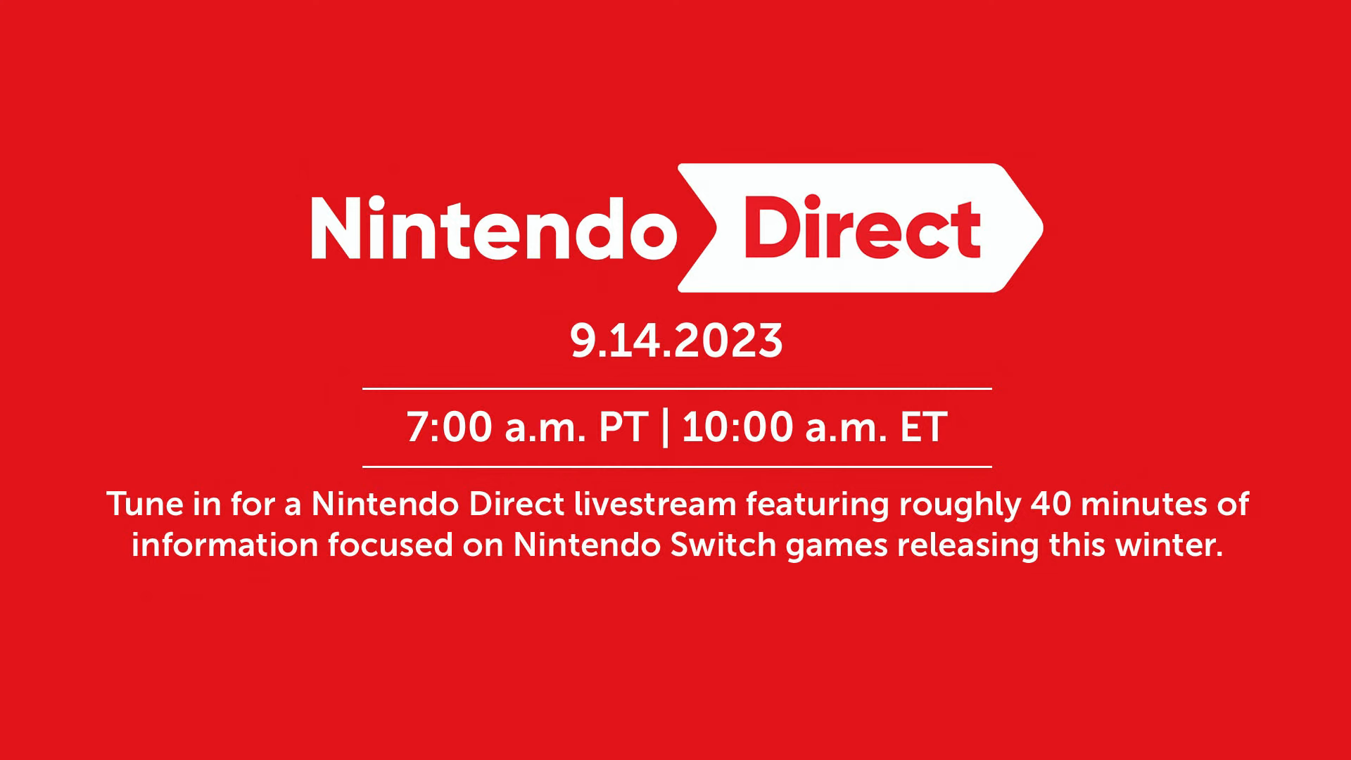 Nintendo Direct September 2023 edition watch the presentation here VG247