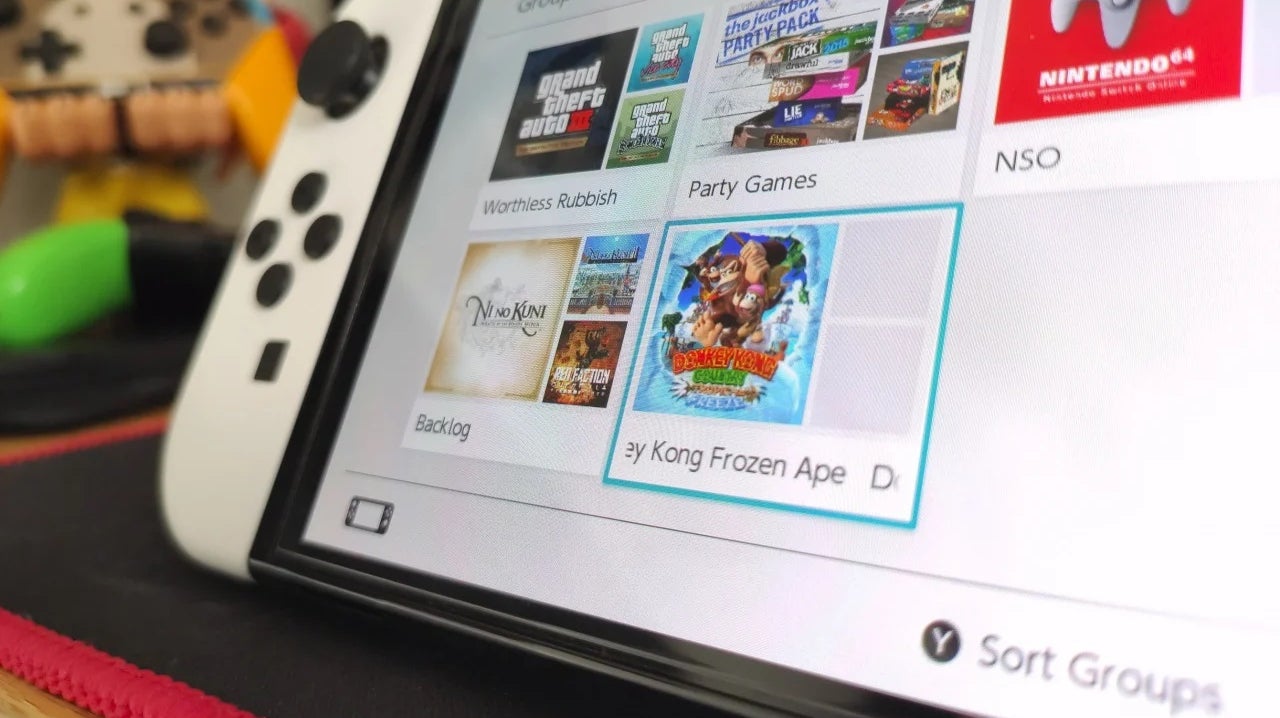 Vanaf nu kun je je Switch-games in groepen onderverdelen